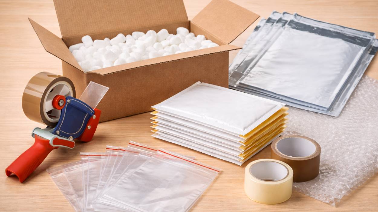 materiały do pakowania przesyłek w sklepie internetowym
