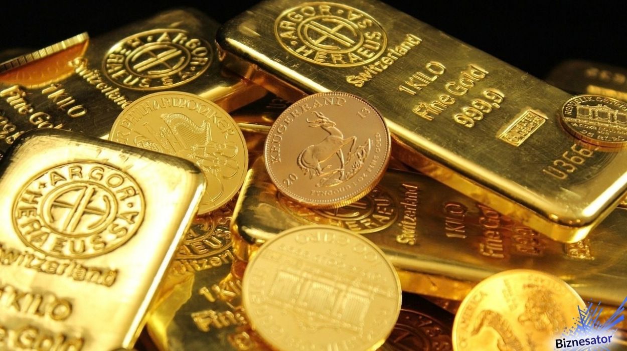 Sztabki złota Argor-Heraeus 1 kg oraz monety bulionowe Krugerrand i Wiedeński Filharmonik